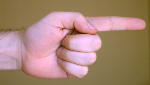 palec wskazujący