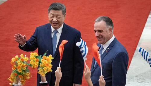 Prezydent Urugwaju Yamandu Orsi i prezydent ChRL Xi Jinping