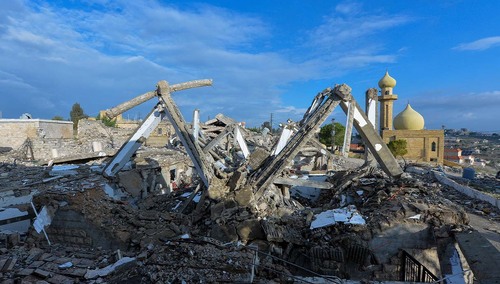 Zniszczenia na południu Libanu