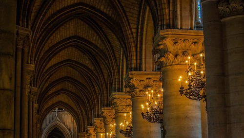 Wnętrze katedry Notre-Dame