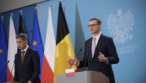 Mateusz Morawiecki i premier Belgii, Alexander De Croo