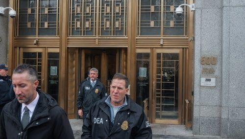 Sąd Federalny USA na Manhattanie w trakcie procesu Maduro i jego żony