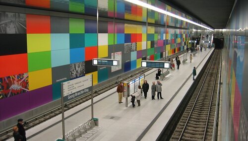 Stacja metra w Monachium / fotografia poglądowa