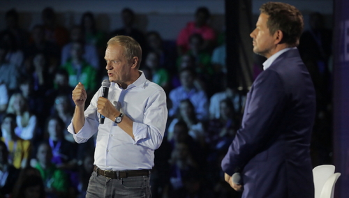 Donald Tusk i Rafał Trzaskowski 