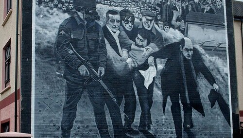 Krwawa Niedziela. Mural w Derry