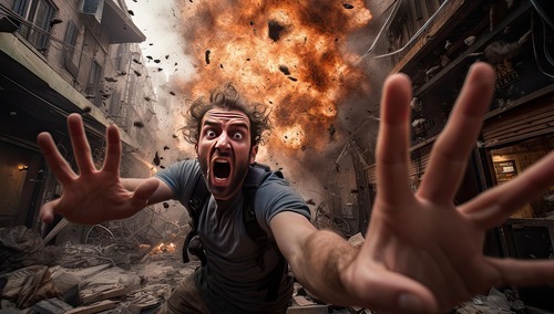 Zamach terrorystyczny. Ilustracja poglądowa