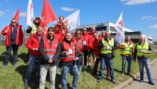 Pikieta przed Hoerbiger w Bolesławcu