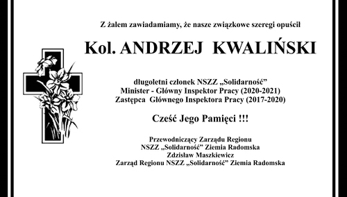 Pożegnanie Andrzeja Kwalińskiego