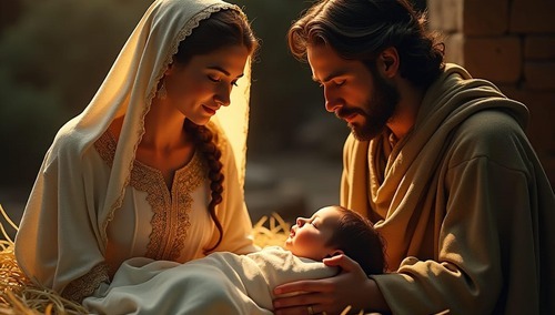 Św. Rodzina, szopka