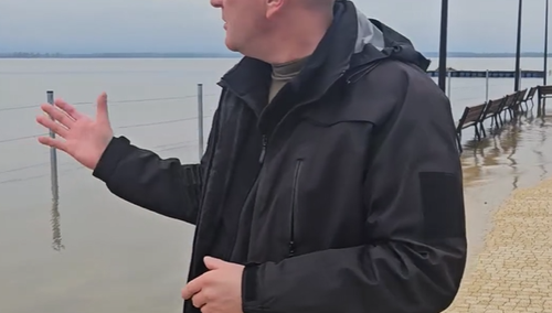 Burmistrz Damian Nowakowski apeluje o pomoc w związku z wodą piętrzącą się na Jeziorze Otmuchowskim