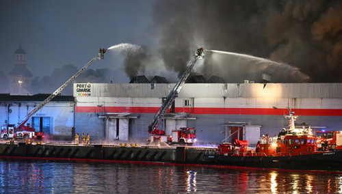 Potężny pożar w Gdańsku