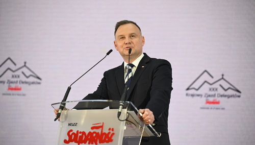 Prezydent RP Andrzej Duda na KZD "Solidarności"