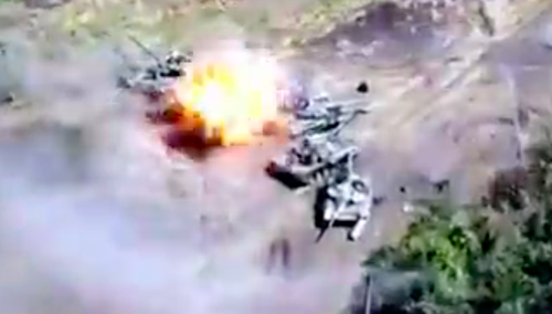 [WIDEO] "Rosjanie stracili kompanię czołgów". Ukraińcy pokazali nagranie