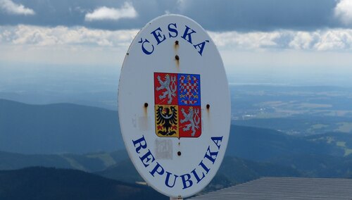 Znak granicy Czech, zdjęcie ilustracyjne