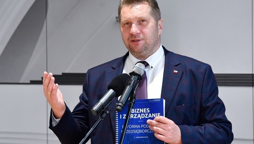 Przemysław Czarnek na prezentacji raportu Gov-Tech nt. planowanego wprowadzenia do szkół przedmiotu Biznes i Zarządzanie