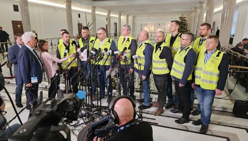 Konferencja prasowa Krajowej Sekcji Funkcjonariuszy i Pracowników Policji NSZZ "Solidarność"