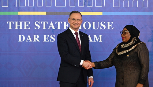 Prezydent Duda na spotkaniu z prezydent Tanzanii