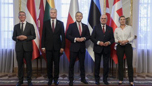 Karol Nawrocki z przywódcami Litwy, Łotwy, Estonii i Danii