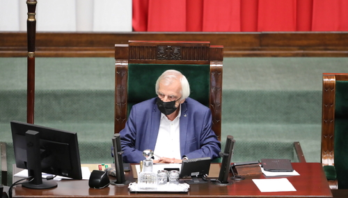 Wicemarszałek Sejmu Ryszard Terlecki na sali obrad Sejmu w Warszawie.