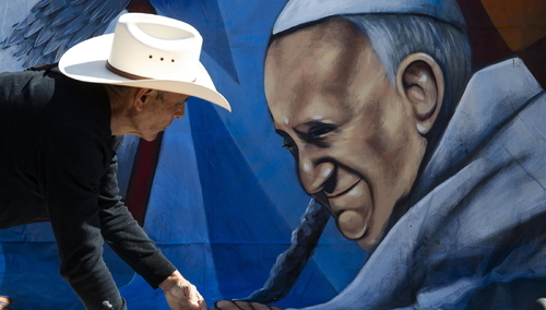 Obraz Franciszka pod Kliniką Gemelli