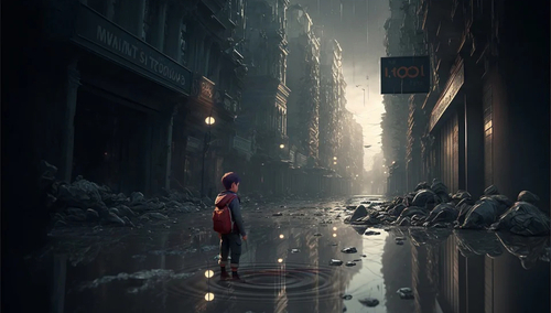 Apokalipsa. Chłopiec. Ilustracja poglądowa