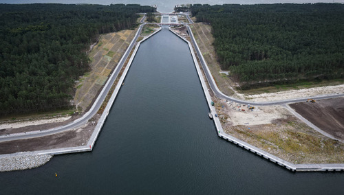 Kanał z lotu ptaka, sierpień 2022 r.