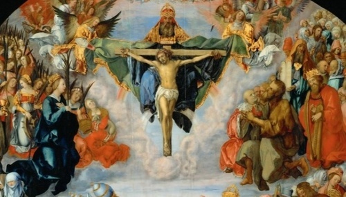 Wszyscy święci, obraz pędzla Albrechta Dürera z ołtarza w Landau z 1511 roku 