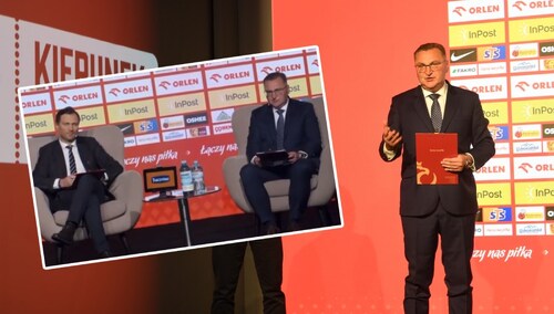 Czesław Michniewicz podczas ogłoszenia kadry na mundial w Katarze