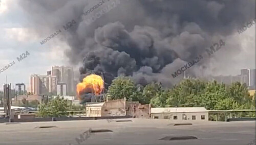 Pożar w podmoskiewskiej fabryce