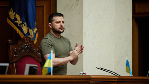 Prezydent Ukrainy Wołodymyr Zełenski