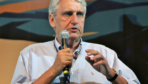 Bogusław Wołoszański na festiwalu Owsiaka