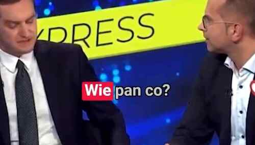 Poseł KO Michał Szczerba i wiceminister sprawiedliwości Sebastian Kaleta