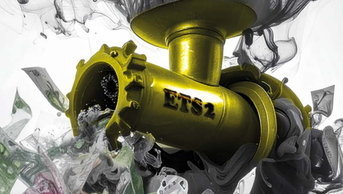 Okładka raportu pt. „Energia. Transport. Społeczeństwo. Wpływ systemu ETS2 na gospodarkę Polski”