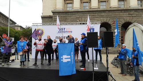 "S" na demonstracji bułgarskich związków zawodowych w obronie sektora energetycznego