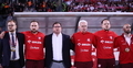 Selekcjoner reprezentacji Polski Jan Urban ze swoim sztabem przed meczem eliminacyjnym piłkarskich mistrzostw świata z Maltą