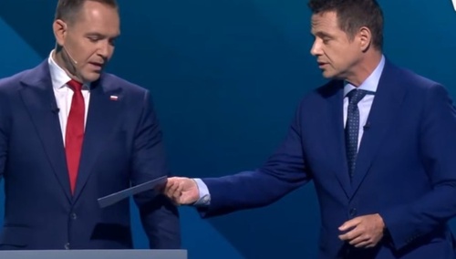 Kandydat na prezydenta Karol Nawrocki i Rafał Trzaskowski