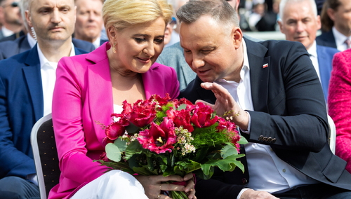 Od lewej: Agata Konrnhauser-Duda, Andrzej Duda