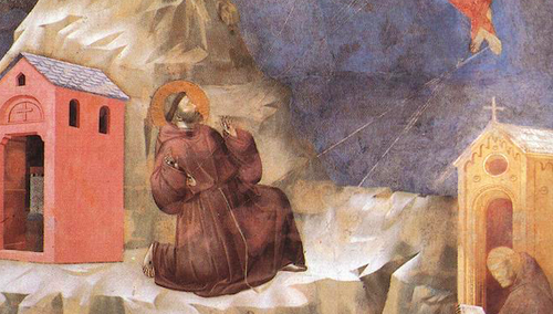 Stygmatyzacja św. Franciszka na Górze Alwernia, fresk Giotta