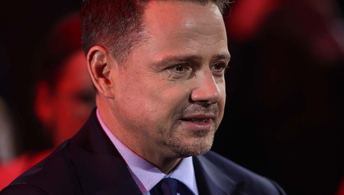 Rafał Trzaskowski podczas konwencji w Gliwicach