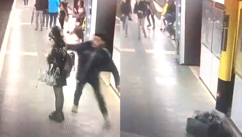 Atak na dworcu metra w Barcelonie