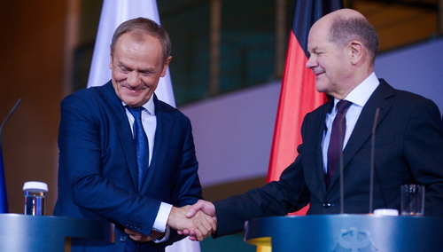 Donald Tusk i Olaf Scholz