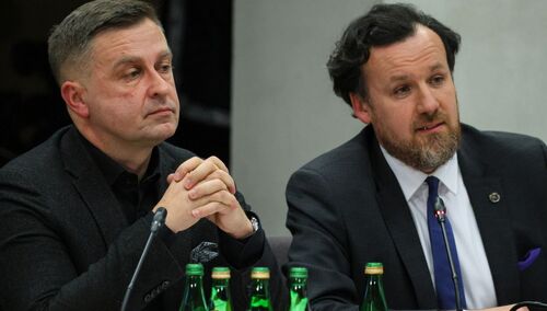 Zbigniew Komosa oraz jego pełnomocnik mec. Jerzy Jurek