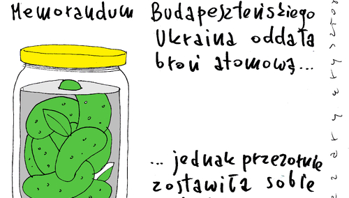 Ukrainka strąciła z balkonu rosyjskiego drona słoikiem ogórków