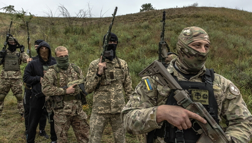 Ochotniczy oddział Czeczenów walczący po stronie ukraińskiej