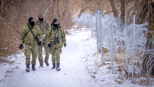 Strażnicy na granicy polsko-białoruskiej