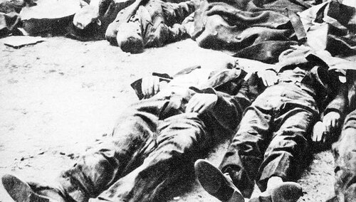 Ciała polskich cywilów zamordowanych przez Niemców w trakcie "rzezi Woli"