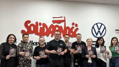 Solidarność w VW Poznań dołącza do akcji wsparcia związkowców na Białorusi