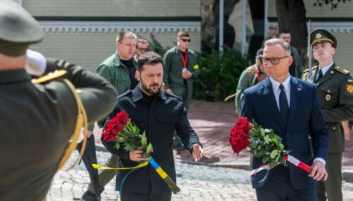 Prezydent Ukrainy Wołodymyr Zełenski i prezydent Andrzej Duda