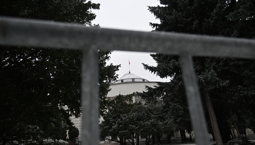 Barierki przed Sejmem