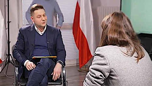 Paryk Jaki podczas wywiadu z TV